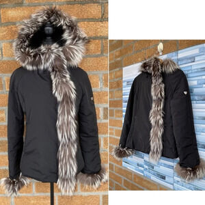 POST CARD  FOX FUR TRIM JACKET SIZE 8